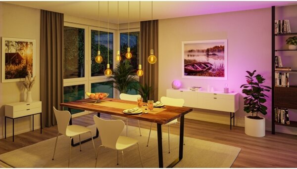 LED RGBW Stmívatelná žárovka FILAMENT E27/6,3W/230V 2200-6500K - Paulmann 29156
