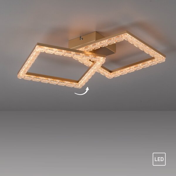 JUST LIGHT. 14732-60 - LED Stropní svítidlo GLITRA LED/17,5W/230V zlatá