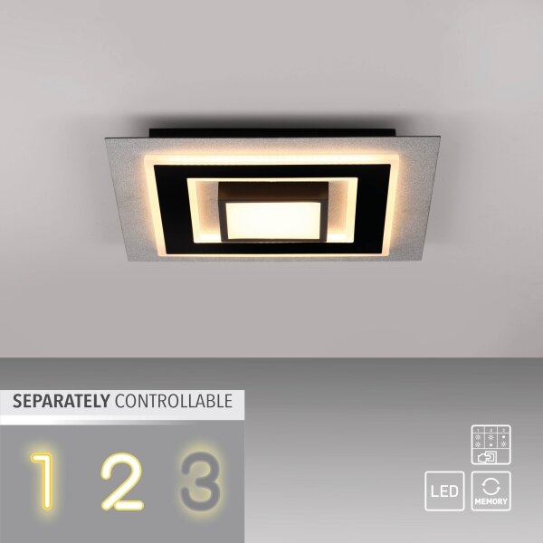 JUST LIGHT. 14439-21 - LED Stropní svítidlo CICHIO LED/18,5W/230V + LED/9W černá