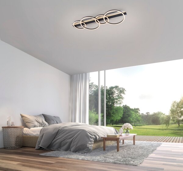 JUST LIGHT. 14426-21 - LED Stropní svítidlo CICHIO LED/37W/230V + LED/9,5W černá