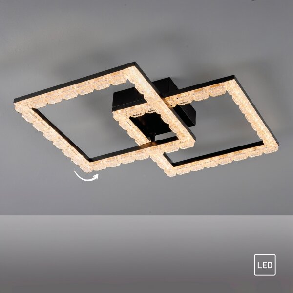 JUST LIGHT. 14732-18 - LED Stropní svítidlo GLITRA LED/17,5W/230V černá