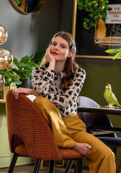 ŽIDLE, oranžová, černá, barvy zlata Ambia Home - Jídelní židle, Online Only