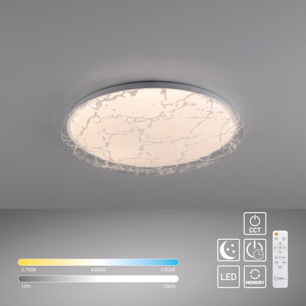 JUST LIGHT. 14008-16 - LED Stm stropní svítidlo ART PLAFO LED/20W/230V bílá + DO
