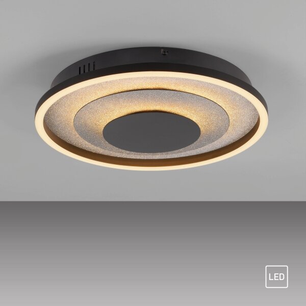 JUST LIGHT. 14409-21 - LED Stropní svítidlo GLITTY LED/22W/230V pr. 40 cm černá