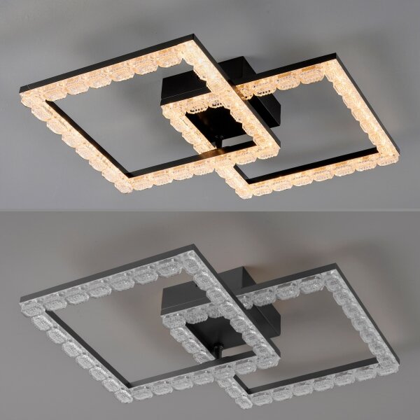 JUST LIGHT. 14732-18 - LED Stropní svítidlo GLITRA LED/17,5W/230V černá