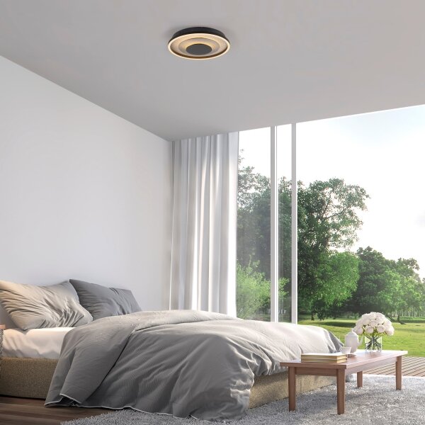 JUST LIGHT. 14409-21 - LED Stropní svítidlo GLITTY LED/22W/230V pr. 40 cm černá