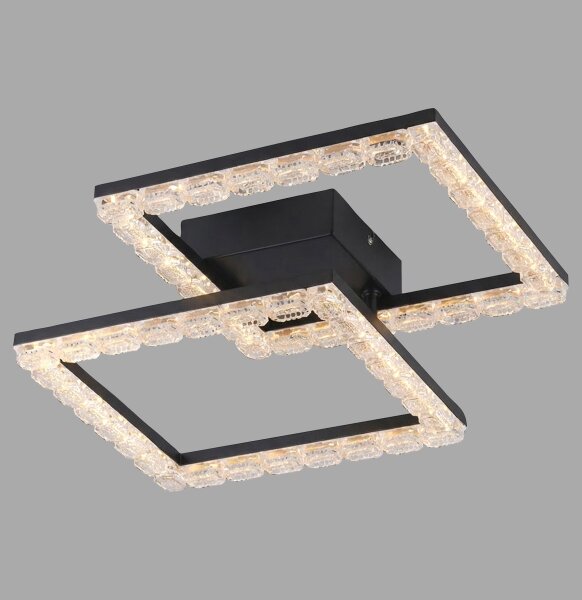 JUST LIGHT. 14732-18 - LED Stropní svítidlo GLITRA LED/17,5W/230V černá