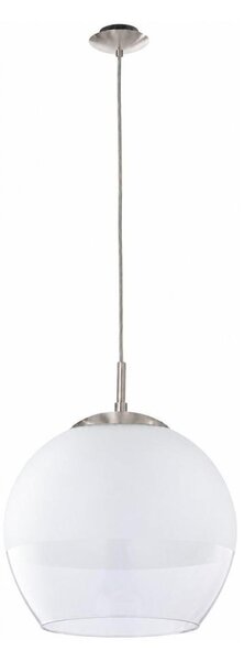 BRILAGI - LED Lustr na lanku RETRO GLASS 1xE27/60W/230V matný chrom/bílá