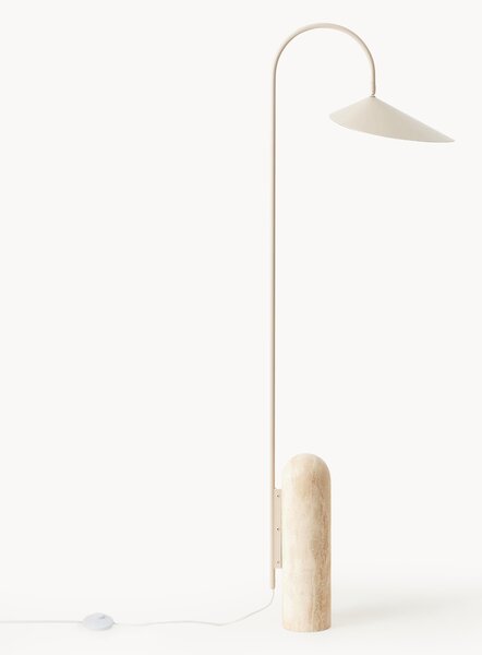 Nastavitelná stojací lampa's travertinovou podstavou Arum