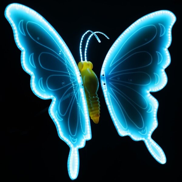 Aigostar - LED Venkovní dekorace 372xLED 60 cm IP44 motýl/modrá