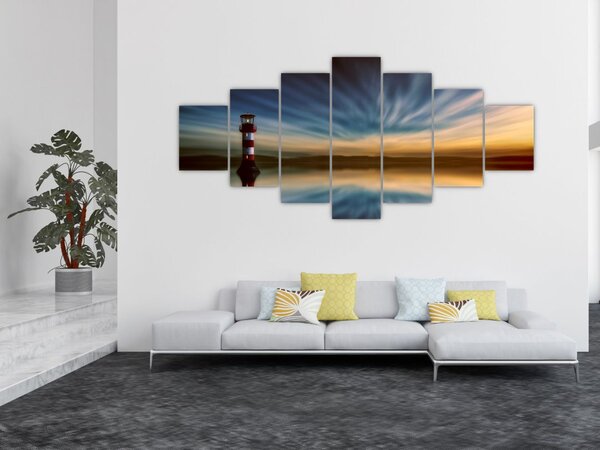 Obraz majáku v moři (210x100 cm)