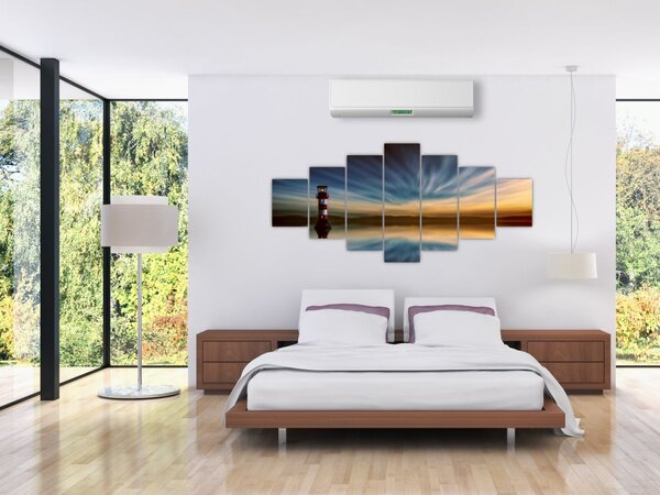 Obraz majáku v moři (210x100 cm)