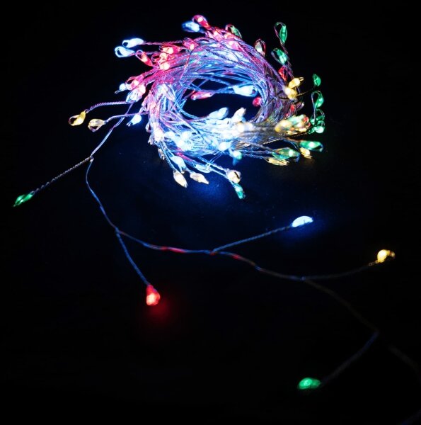 Aigostar - LED Venkovní vánoční řetěz 200xLED/8 funkcí 3xAA 6,3m IP44 multicolor