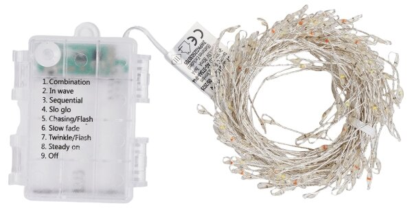 Aigostar - LED Venkovní vánoční řetěz 200xLED/8 funkcí 3xAA 6,3m IP44 multicolor