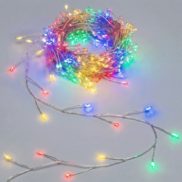 Aigostar - LED Venkovní vánoční řetěz 200xLED/8 funkcí 3xAA 6,3m IP44 multicolor