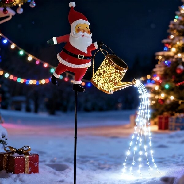 Aigostar-LED Venk vánoční dekorace 120xLED/8 funkcí 80 cm IP44 Santa/studená