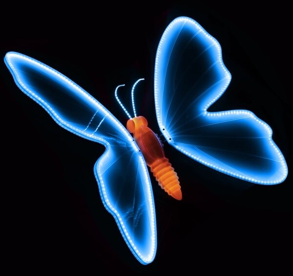 Aigostar - LED Venkovní dekorace 468xLED 75 cm IP44 motýl/modrá