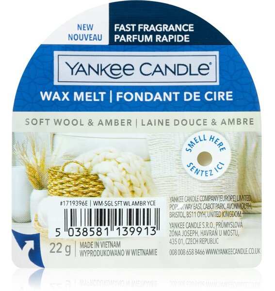 Yankee Candle Soft Wool & Amber vosk do aromalampy 22 g