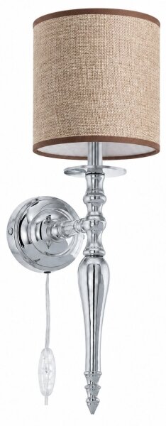 BRILAGI - Nástěnná lampa NUBILA 1xE27/60W/230V lesklý chrom/hnědá