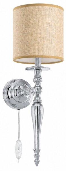 BRILAGI - Nástěnná lampa NUBILA 1xE27/60W/230V lesklý chrom/světle hnědá