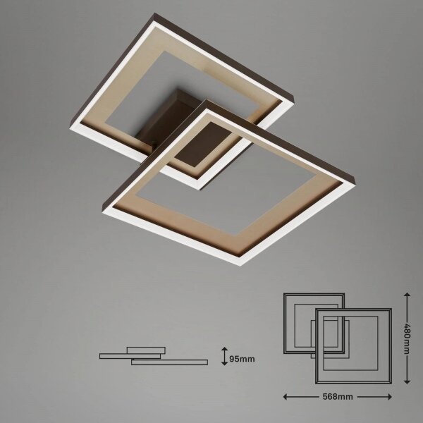 Briloner 3567-017 -LED Stm stropní svítidlo LED/25W/230V 3000-6500K 56,8x48cm+DO
