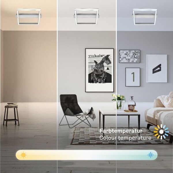 Briloner 3760-019-LED Stm stropní svít FRAME LED/23W/230V 2700-6500K 42x36 cm+DO