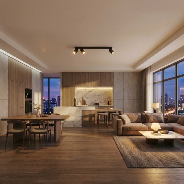 BRILAGI - Bodové svítidlo SELE LONG 3xGU10/30W/230V černá