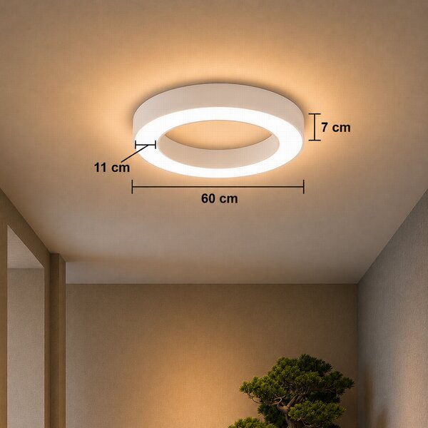Immax NEO PASTEL SLIM Smart stropní svítidlo 60 x 7cm 53W bílé Zigbee 3.0