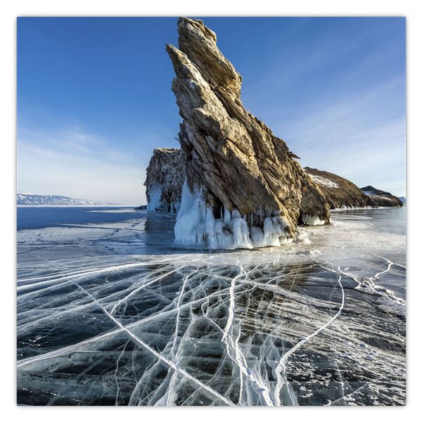 Obraz ledové skály (30x30 cm)