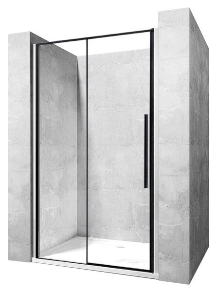 Rea - Sprchové dveře Solar - černá/transparentní - 100x195 cm L/P