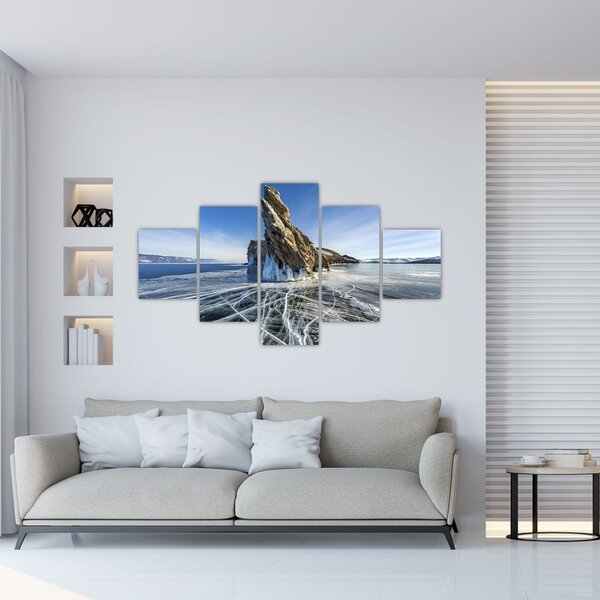 Obraz ledové skály (125x70 cm)
