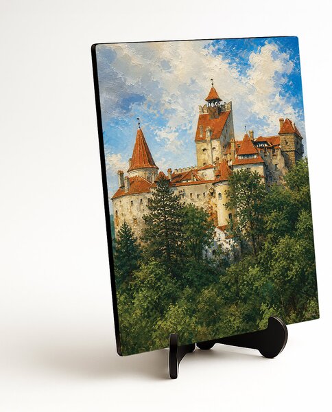 DUBLEZ | Dřevěný obraz na stěnu - Bran Castle | UV tisk, Premium
