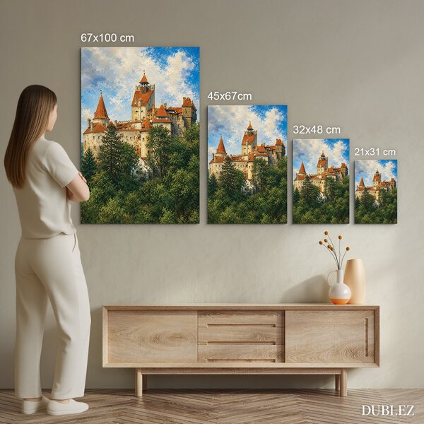 DUBLEZ | Dřevěný obraz na stěnu - Bran Castle | UV tisk, Premium