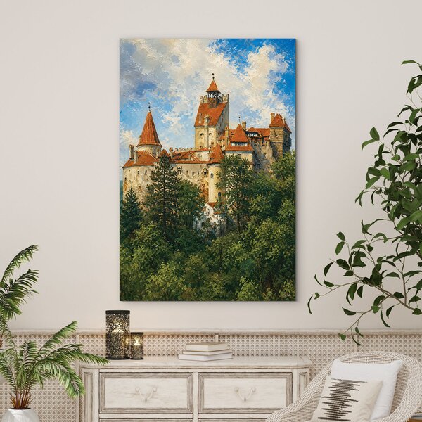 DUBLEZ | Dřevěný obraz na stěnu - Bran Castle | UV tisk, Premium