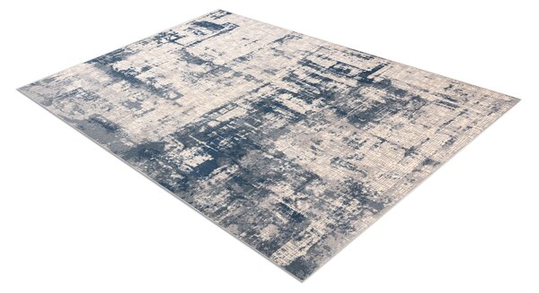 Makro Abra Vlněný kusový koberec NAIN 7005/51655 Abstraktní béžový modrý Rozměr: 80x150 cm