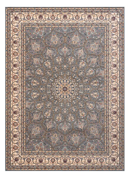 Makro Abra Vlněný kusový koberec NAIN 1180/51034 Klasický modrý béžový Rozměr: 80x150 cm