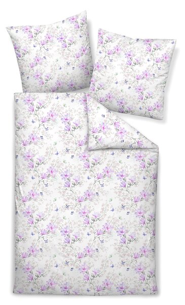 POVLEČENÍ, makosatén, fialová, růžová, bílá, šalvějově zelená, 155/220 cm Janine - Online Only povlečení, Online Only