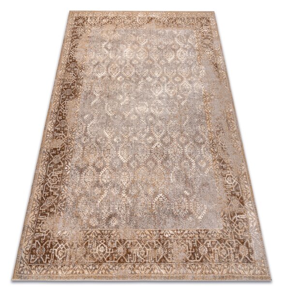 Makro Abra Vlněný kusový koberec NAIN 1631/51655 Klasický šedý hnědý Rozměr: 80x150 cm