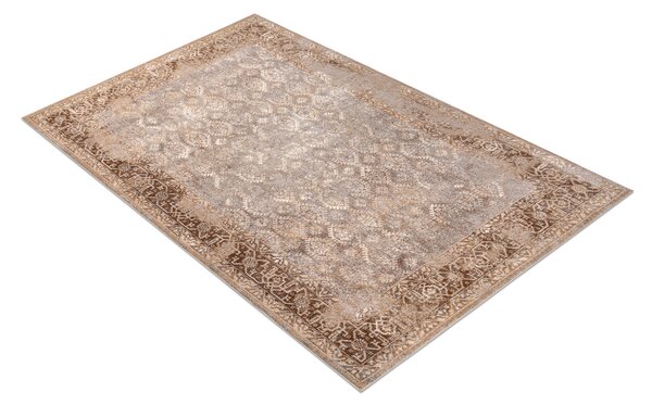 Makro Abra Vlněný kusový koberec NAIN 1631/51655 Klasický šedý hnědý Rozměr: 80x150 cm