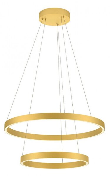 Redo Závěsné LED svítidlo Febe - 2 kruhy, ø60cm/ø40cm Barva: Zlatá, Chromatičnost: 3000K