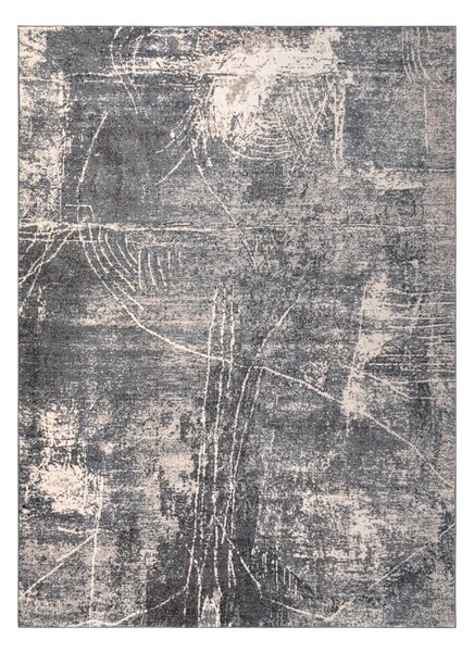 Makro Abra Vlněný kusový koberec NAIN 1543/51644 Abstraktní šedý modrý Rozměr: 80x150 cm