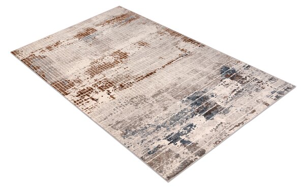 Makro Abra Vlněný kusový koberec NAIN 1544/51655 Abstraktní šedý terakota Rozměr: 80x150 cm