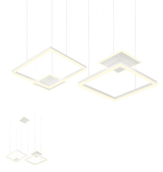 Redo Závěsné LED svítidlo Sigua - hranaté, 110x70cm Barva: Kávová