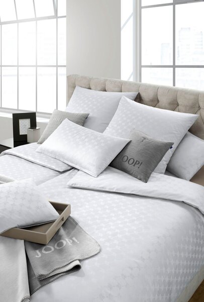 POVLEČENÍ, žakár, makosatén, barvy stříbra, světle šedá, 135/200 cm Joop! - Online Only povlečení, Online Only