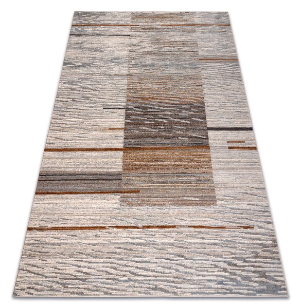 Makro Abra Vlněný kusový koberec NAIN 1282/51655 Geometrický šedý hnědý Rozměr: 120x170 cm