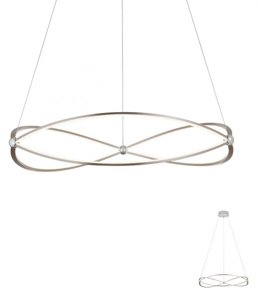 Redo Závěsné LED svítidlo Quark, ø80cm Barva: Černá