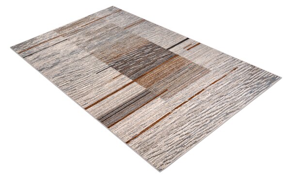 Makro Abra Vlněný kusový koberec NAIN 1282/51655 Geometrický šedý hnědý Rozměr: 120x170 cm