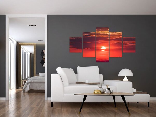 Obraz barevného slunce (125x70 cm)