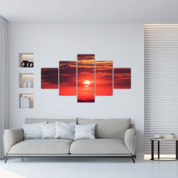 Obraz barevného slunce (125x70 cm)