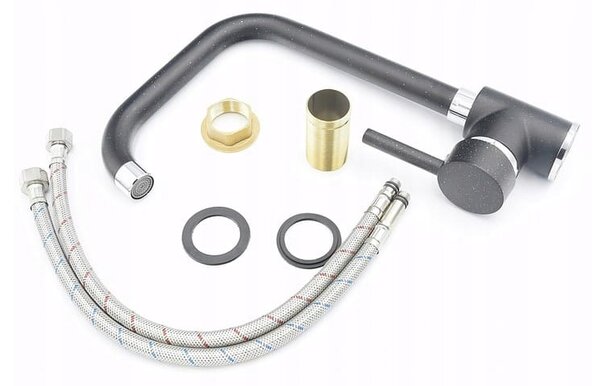 Gamma Steel, stojánková dřezová baterie h-320, černá skvrnitá, GMA-BSK-BP